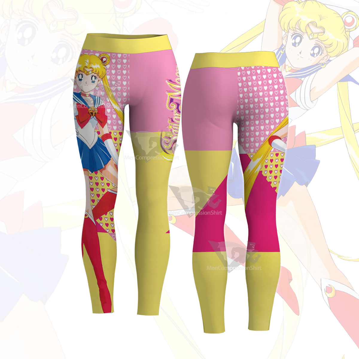 Tsukino Usagi Sailor Moon Bishoujo Senshi Yellow Women Leggings