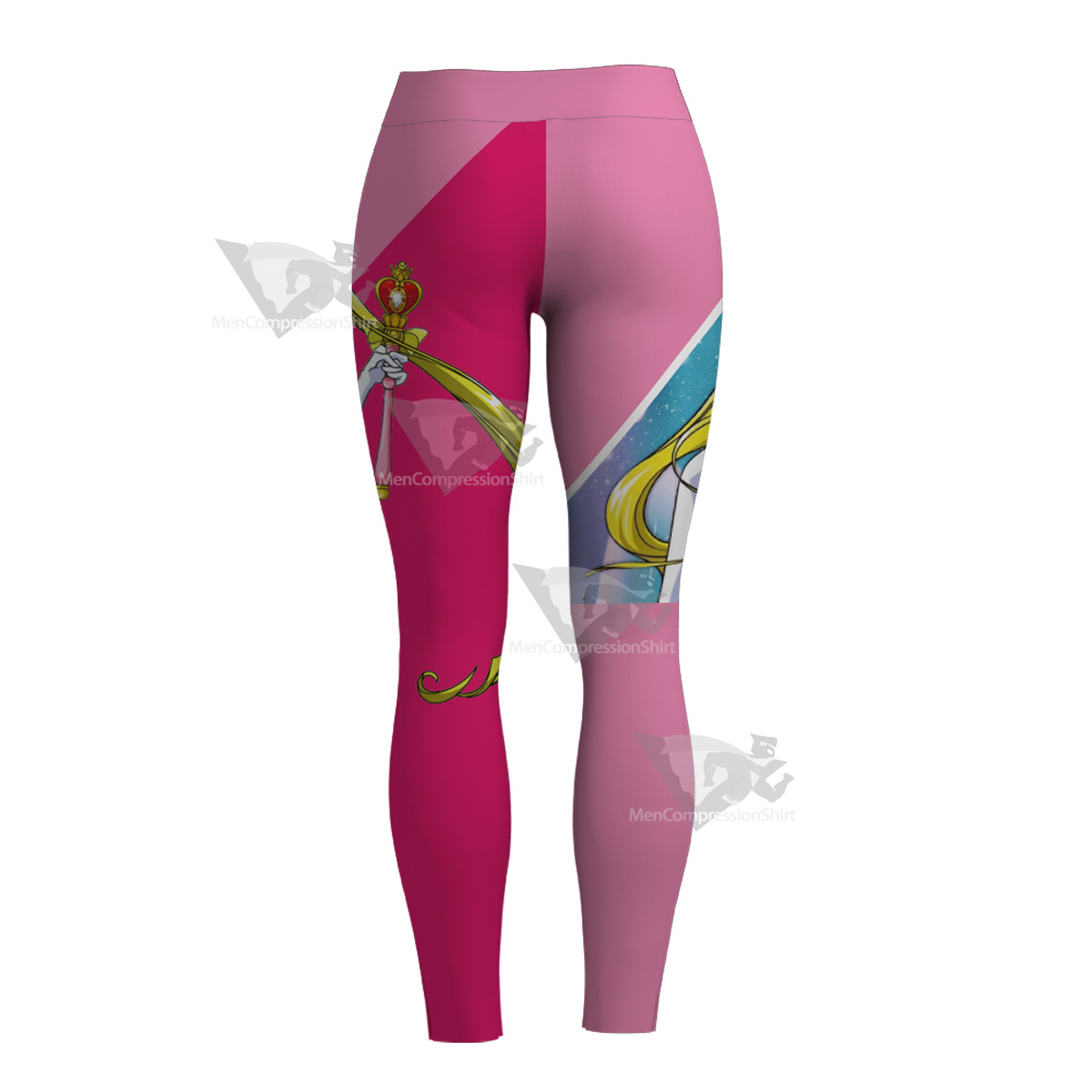 Tsukino Usagi Sailor Moon Pink Women Leggings-MensCompressionShirt