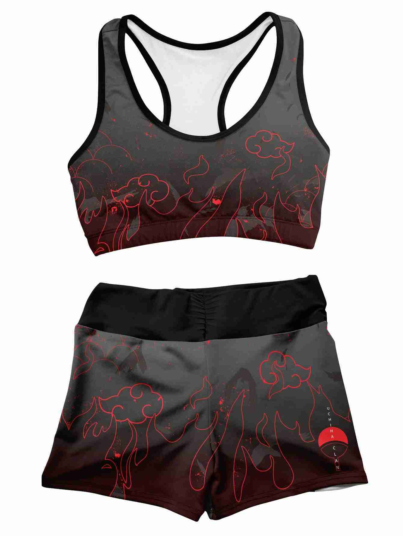 Uchiha Emblem Women Compression Active Wear Set