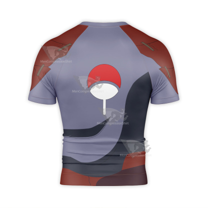 Uchiha Madara Blue Short Sleeve Compression Shirt