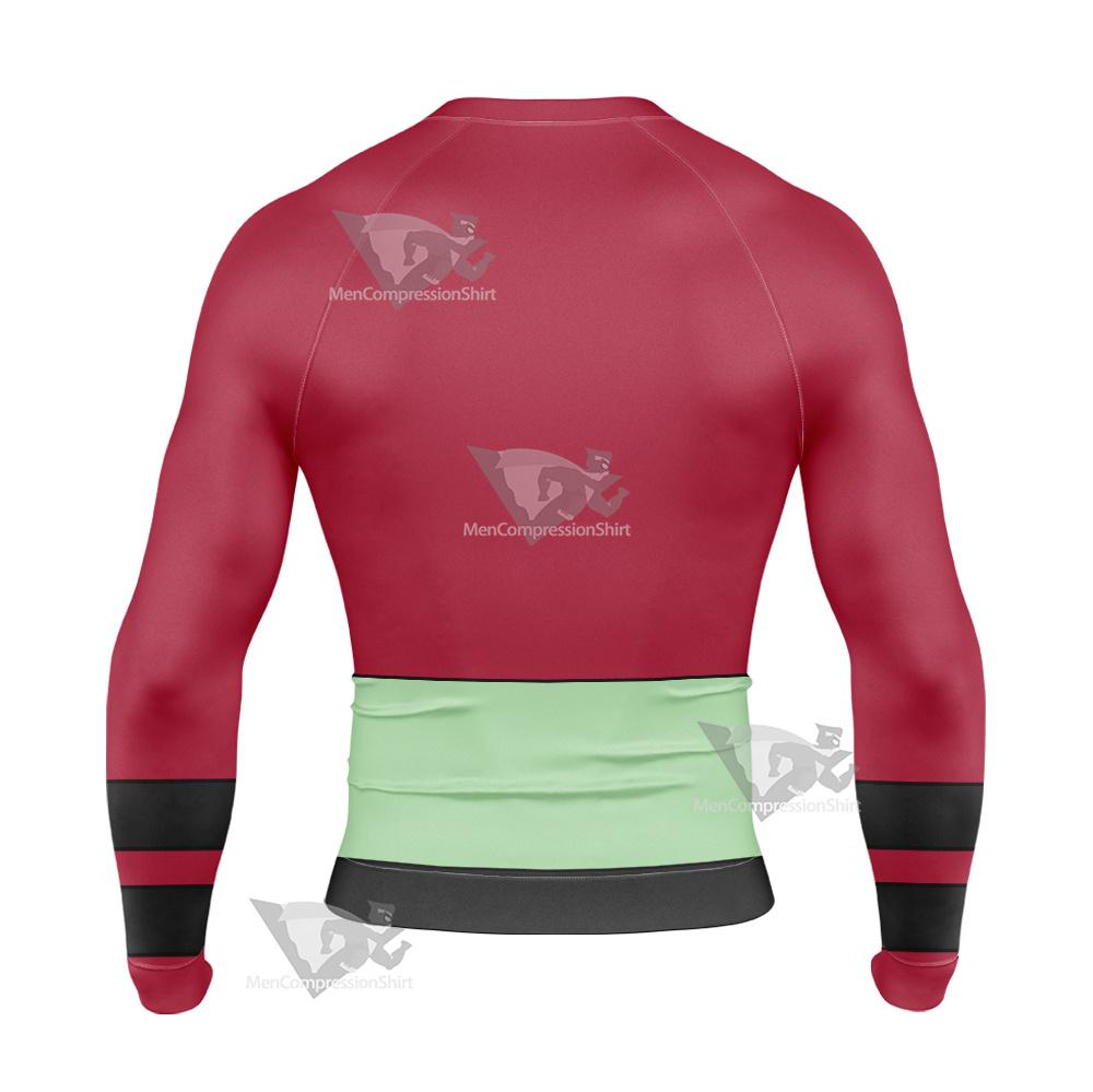 Dc Ultra Boy Red Cosplay Long Sleeve Compression Shirt