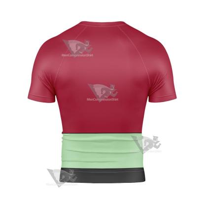 Dc Ultra Boy Red Cosplay Short Sleeve Compression Shirt