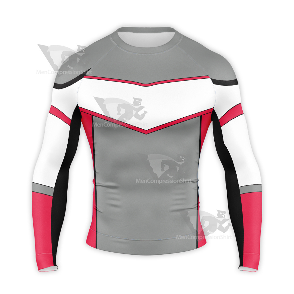 Ultraman Dyna Guts Grey Customizable Long Sleeve Compression Shirt