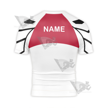 Ultraman Tiga Guts White Uniform Short Sleeve Compression Shirt