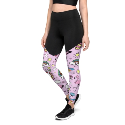 Unicorn Print Women Compression Legging