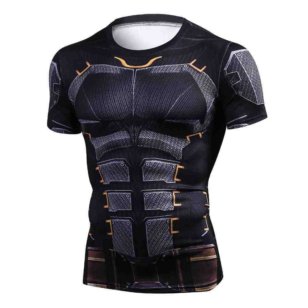 Unique Wayne Short Sleeve Compression Shirt For Men
