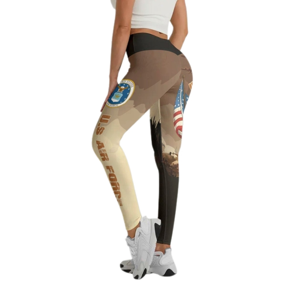 Usa Air Force Veteran Women Compression Legging