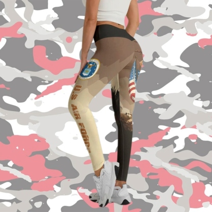 Usa Air Force Veteran Women Compression Legging