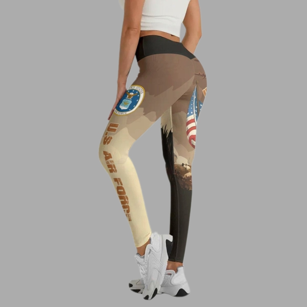 Usa Air Force Veteran Women Compression Legging