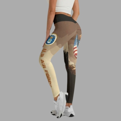 Usa Air Force Veteran Women Compression Legging