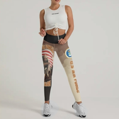 Usa Air Force Veteran Women Compression Legging