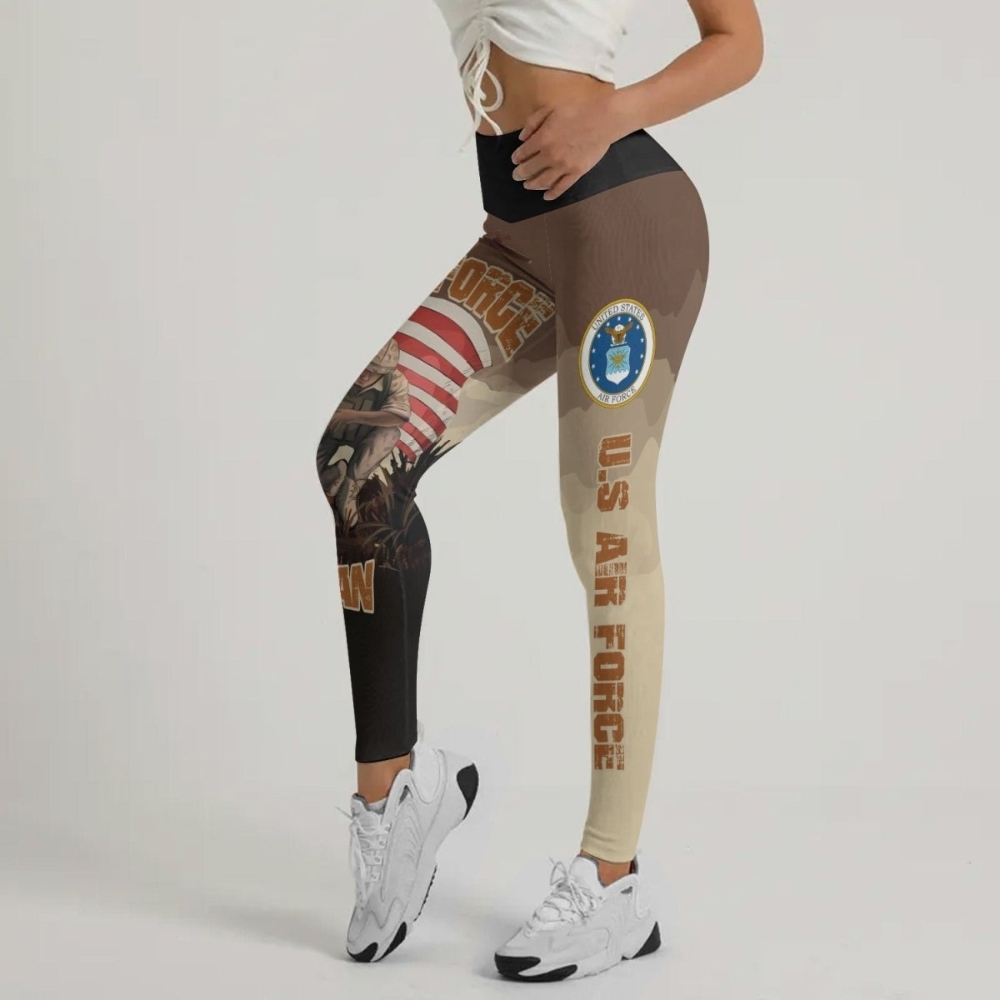 Usa Air Force Veteran Women Compression Legging