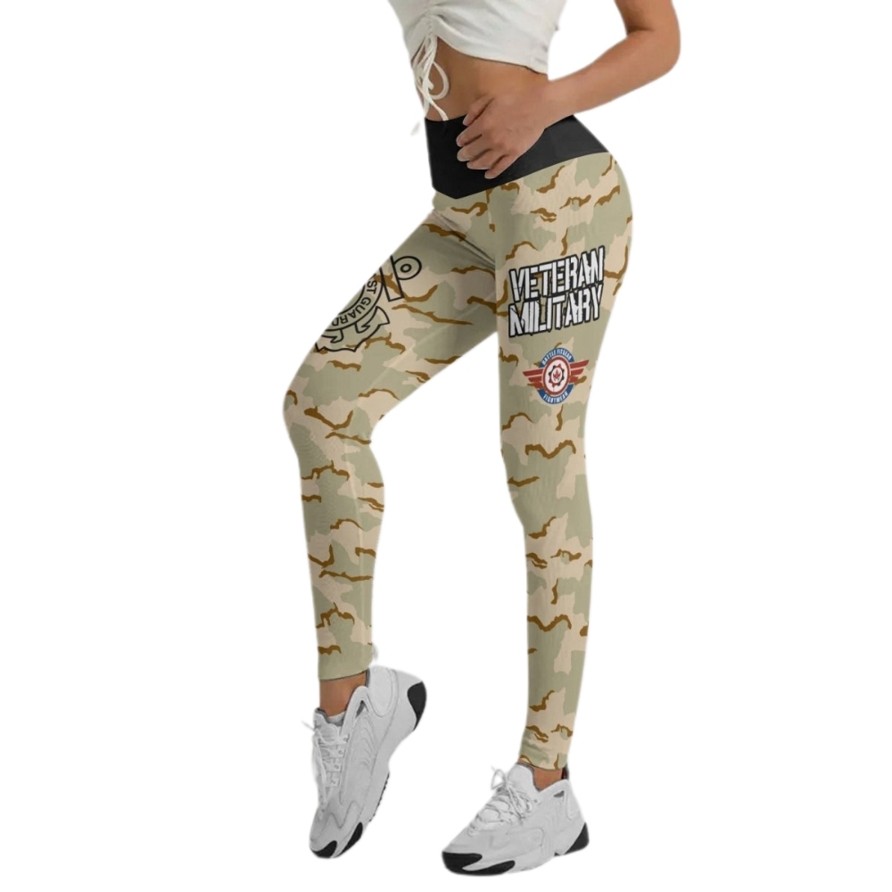 Usa Coast Guard Veteran Women Compression Legging
