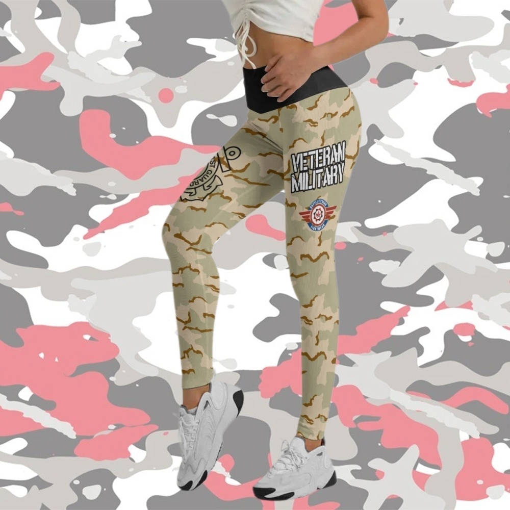 Usa Coast Guard Veteran Women Compression Legging