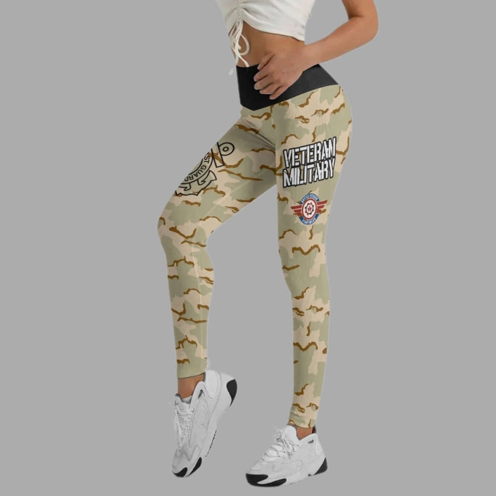 Usa Coast Guard Veteran Women Compression Legging