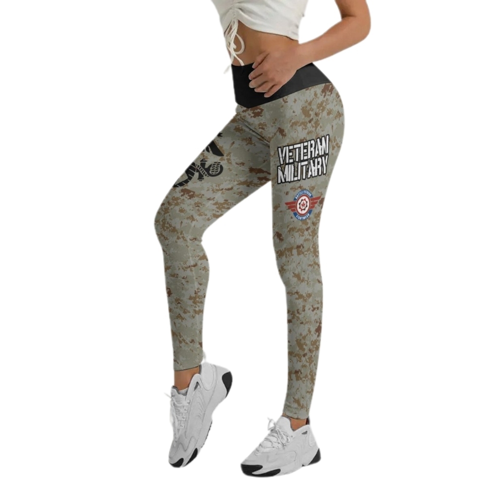 Usa Marine Corp Veteran Women Compression Legging