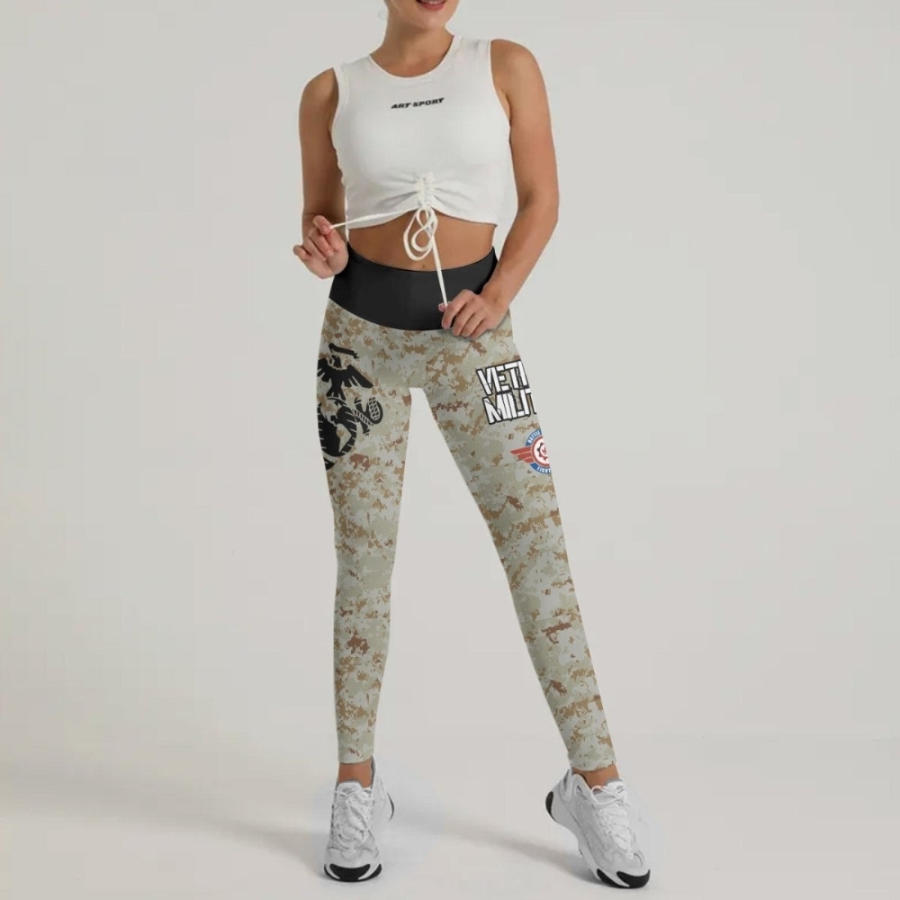 Usa Marine Corp Veteran Women Compression Legging