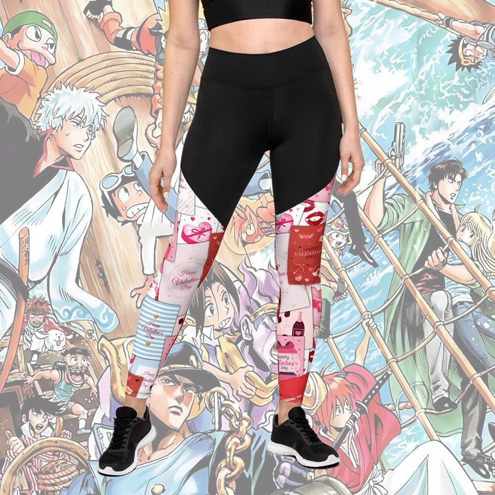 Valentines Day Cards Women Compression Legging