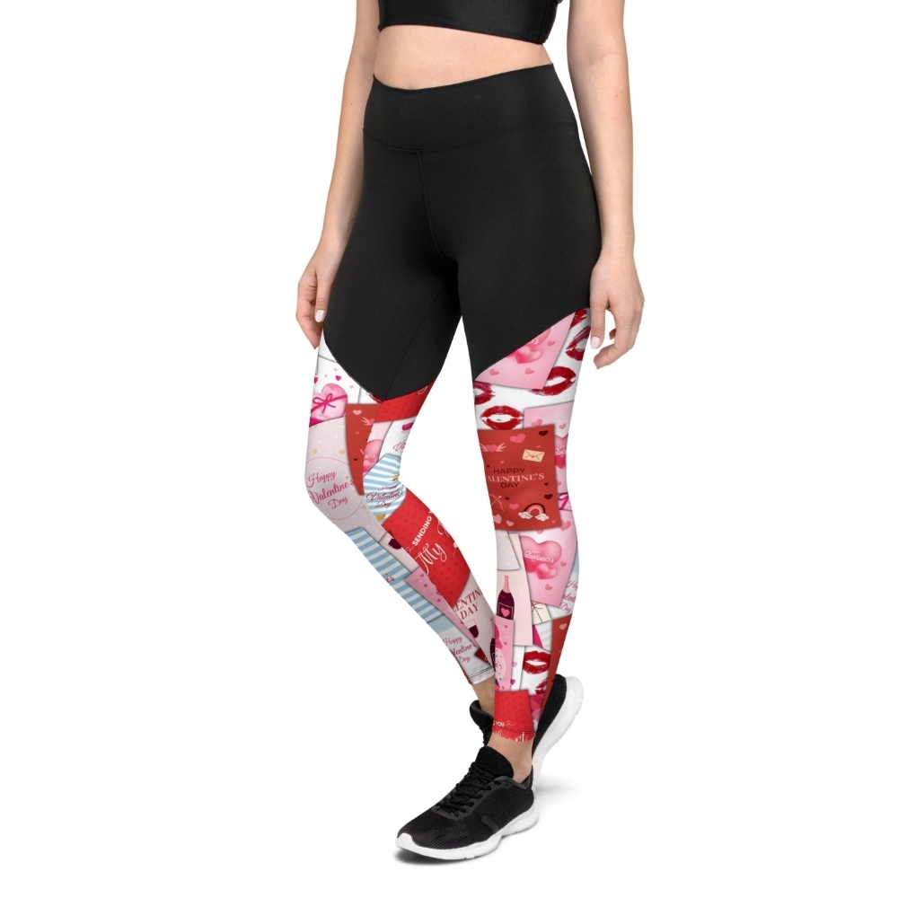 Valentines Day Cards Women Compression Legging