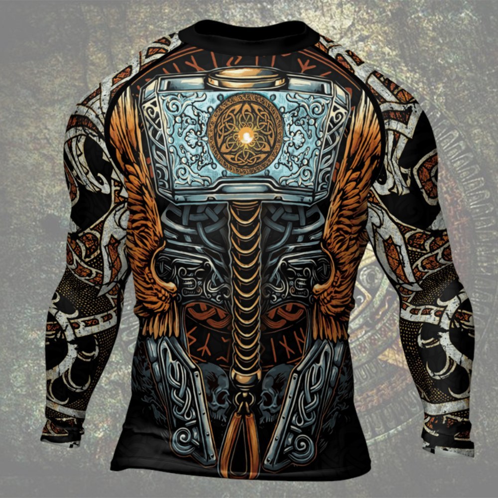 Valhalla Weapon Mens Long Sleeve Compression Shirt