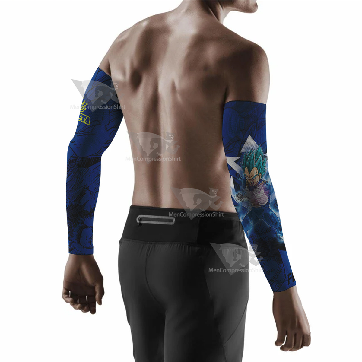 Vegeta Blue Dragon Ball Blue Lightning Compression Arm Sleeve