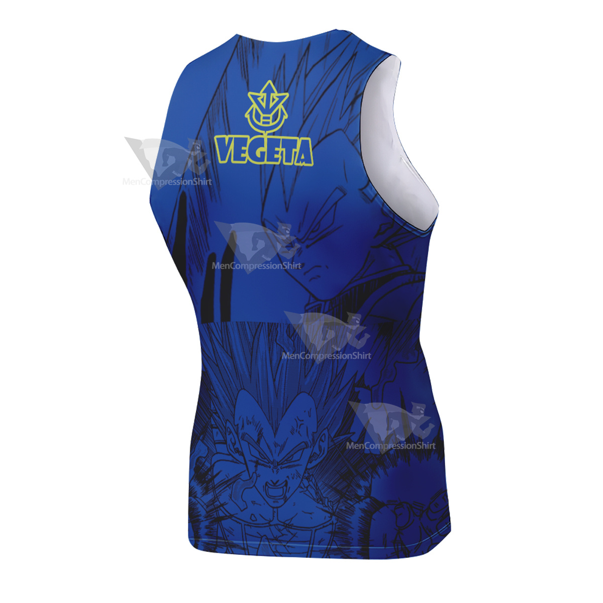 Vegeta Blue Dragon Ball Blue Lightning Sleeveless Compression Shirt