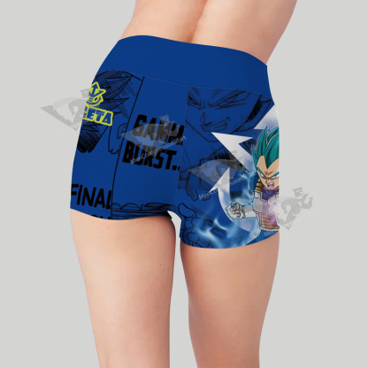 Vegeta Blue Dragon Ball Blue Lightning Women Sports Shorts