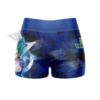 Vegeta Blue Dragon Ball Blue Lightning Women Sports Shorts