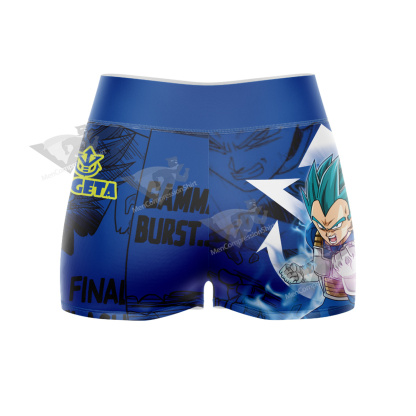 Vegeta Blue Dragon Ball Blue Lightning Women Sports Shorts