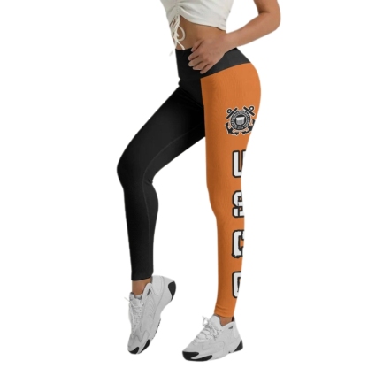 Veteran Uscg Football Women Compression Legging