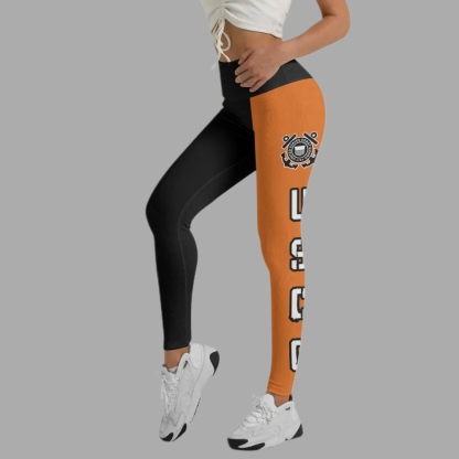 Veteran Uscg Football Women Compression Legging