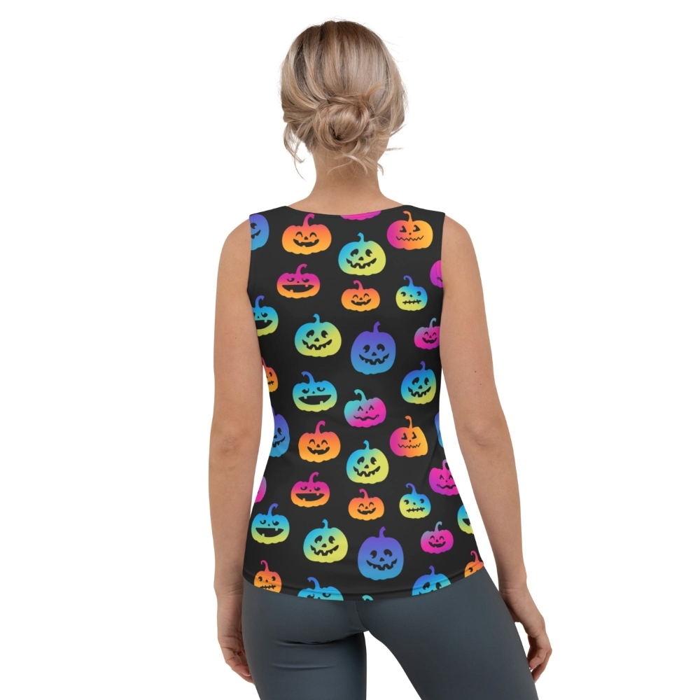 Vibrant Jack Olanterns Sleeveless Comprssion Shirt