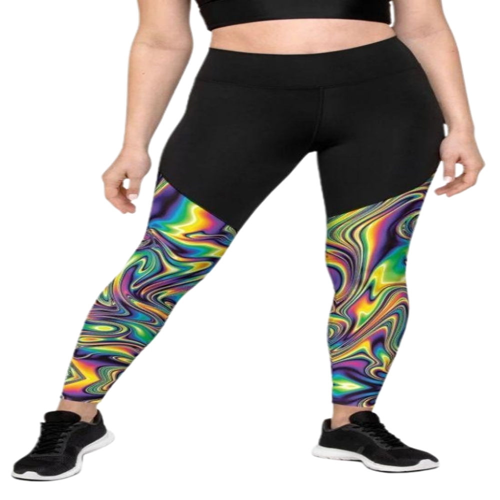 Vibrant Psychedelic Women Compression Legging