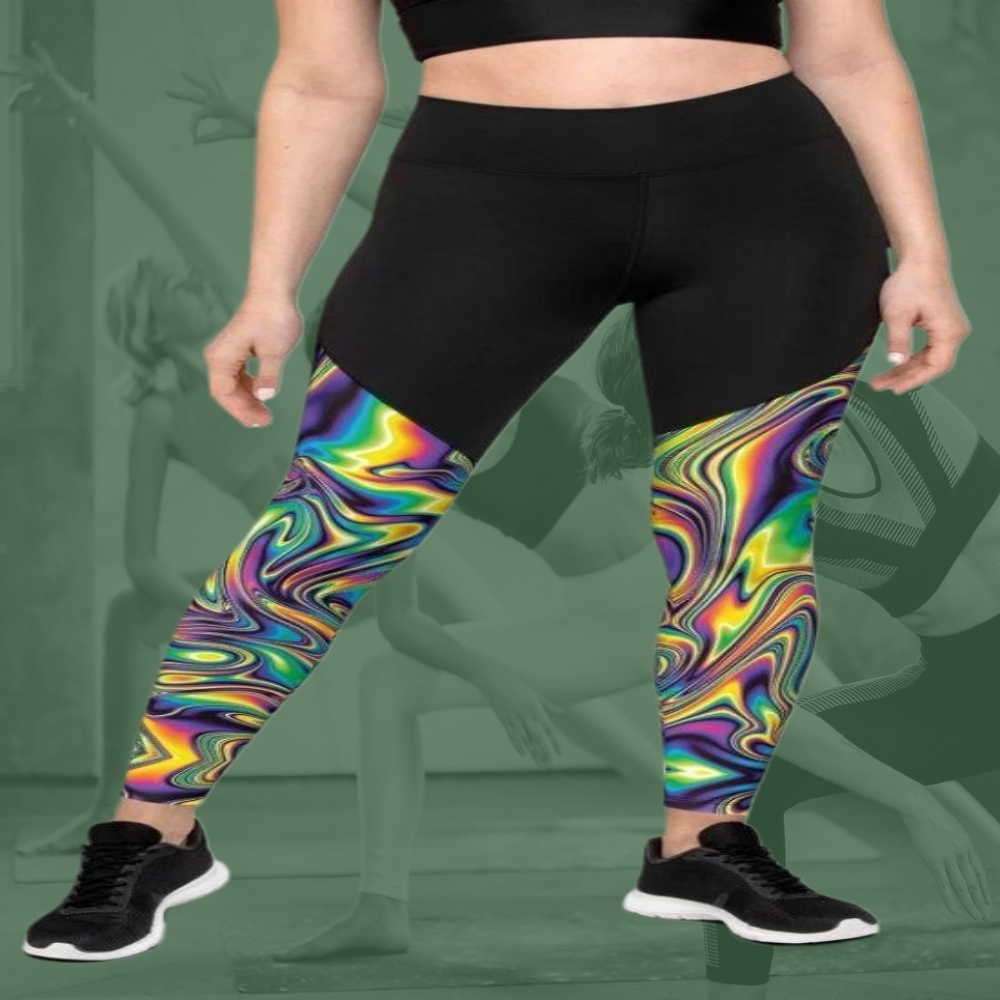 Vibrant Psychedelic Women Compression Legging