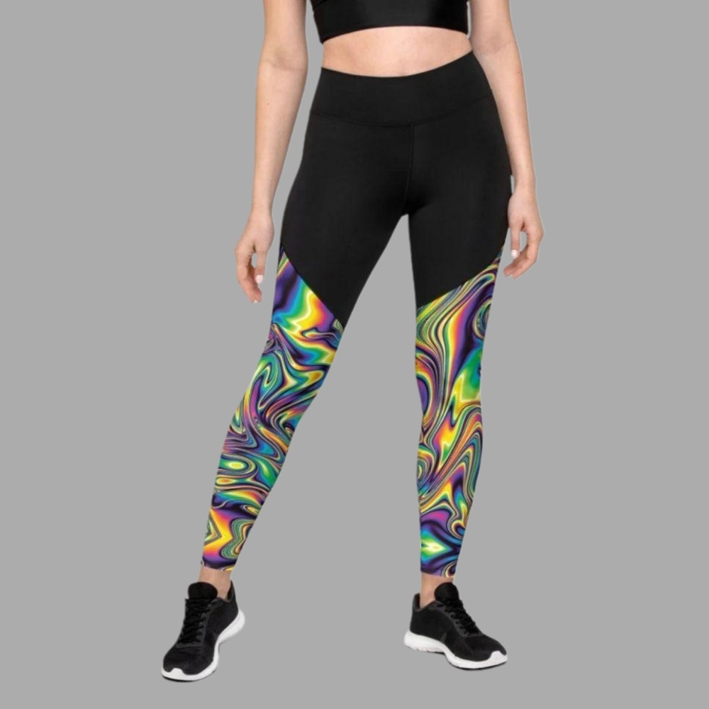 Vibrant Psychedelic Women Compression Legging