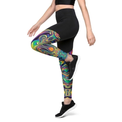 Vibrant Psychedelic Women Compression Legging