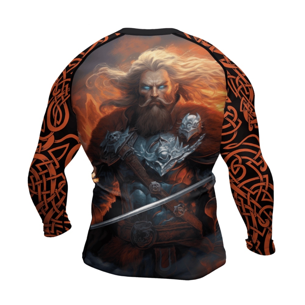 Viking Valhalla Warrior Mens Long Sleeve Compression Shirt
