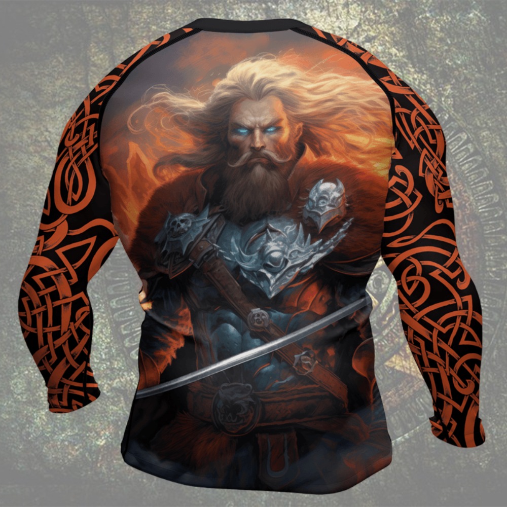 Viking Valhalla Warrior Mens Long Sleeve Compression Shirt