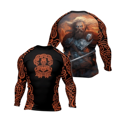 Viking Valhalla Warrior Mens Long Sleeve Compression Shirt