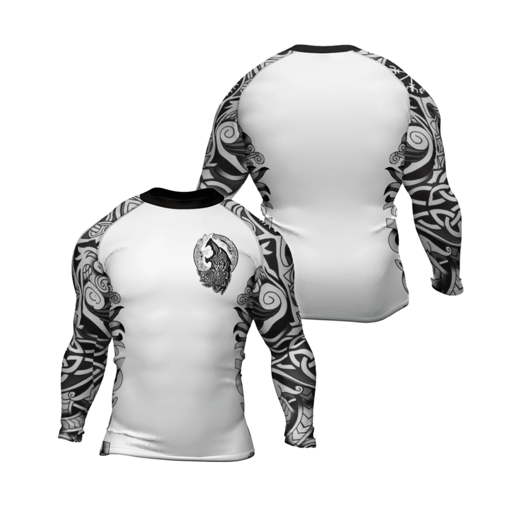 Viking Wolf Fenrir Mens Long Sleeve Compression Shirt
