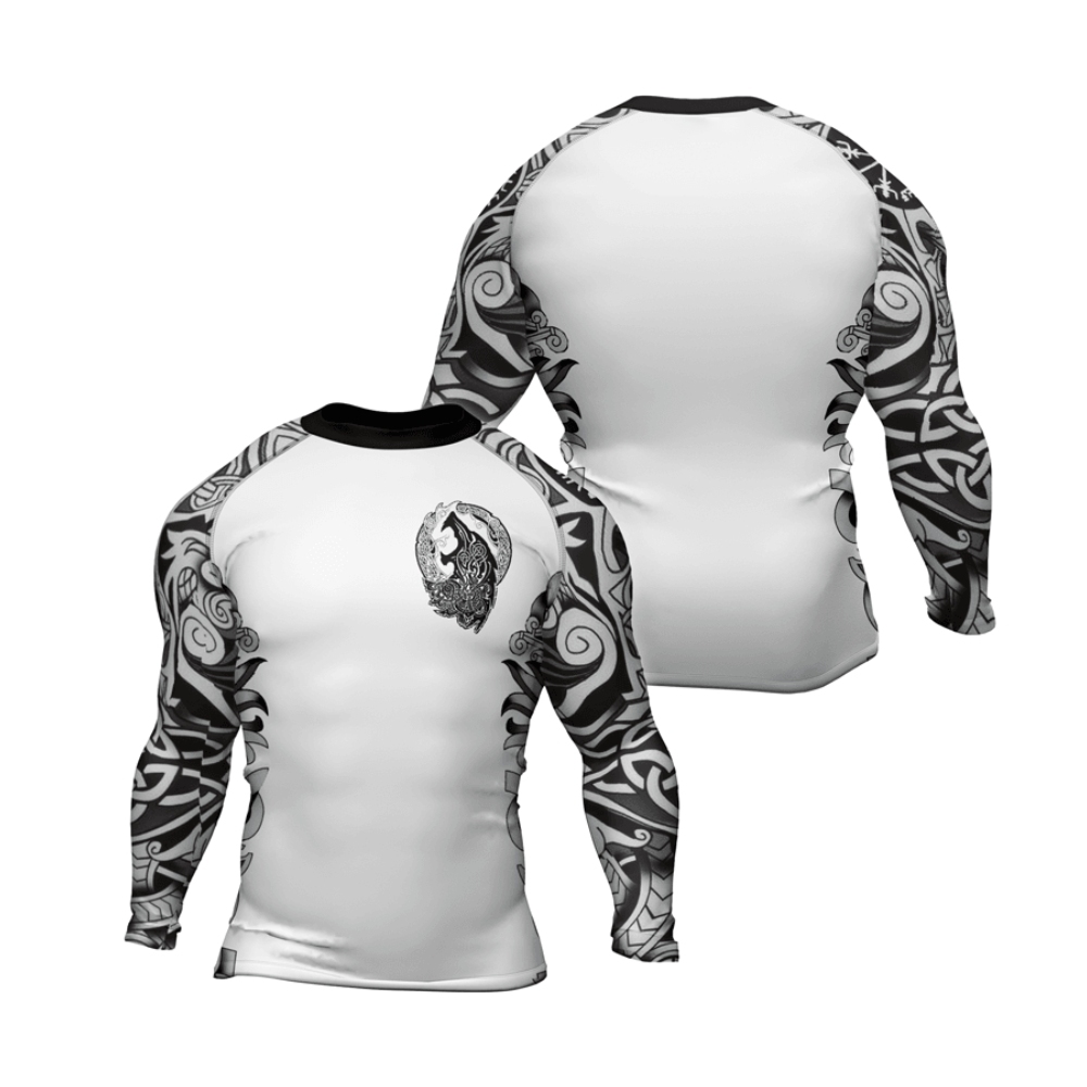 Viking Wolf Fenrir Mens Long Sleeve Compression Shirt