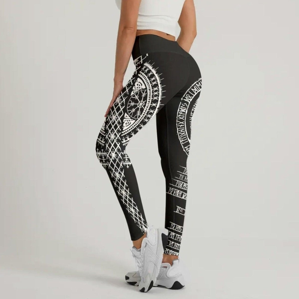 Vikings Shield Runes Women Compression Legging