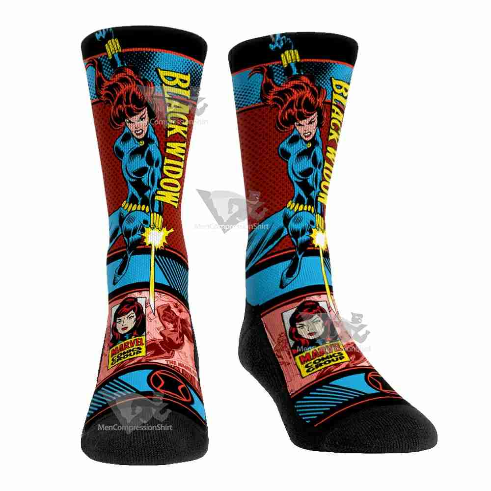 Vintage Sideplot Black Widow Men Tight Socks