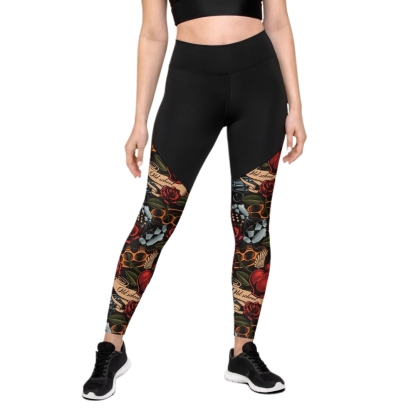 Vintage Tattoos Women Compression Legging