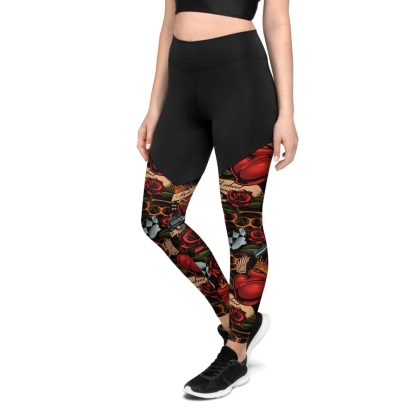 Vintage Tattoos Women Compression Legging