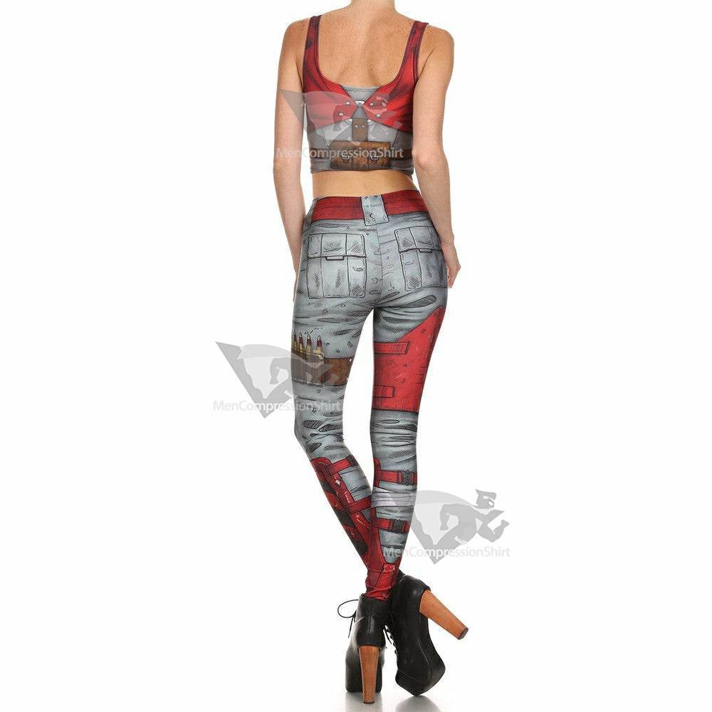 Wade Wilson Gym Compression Leggingspants For Women