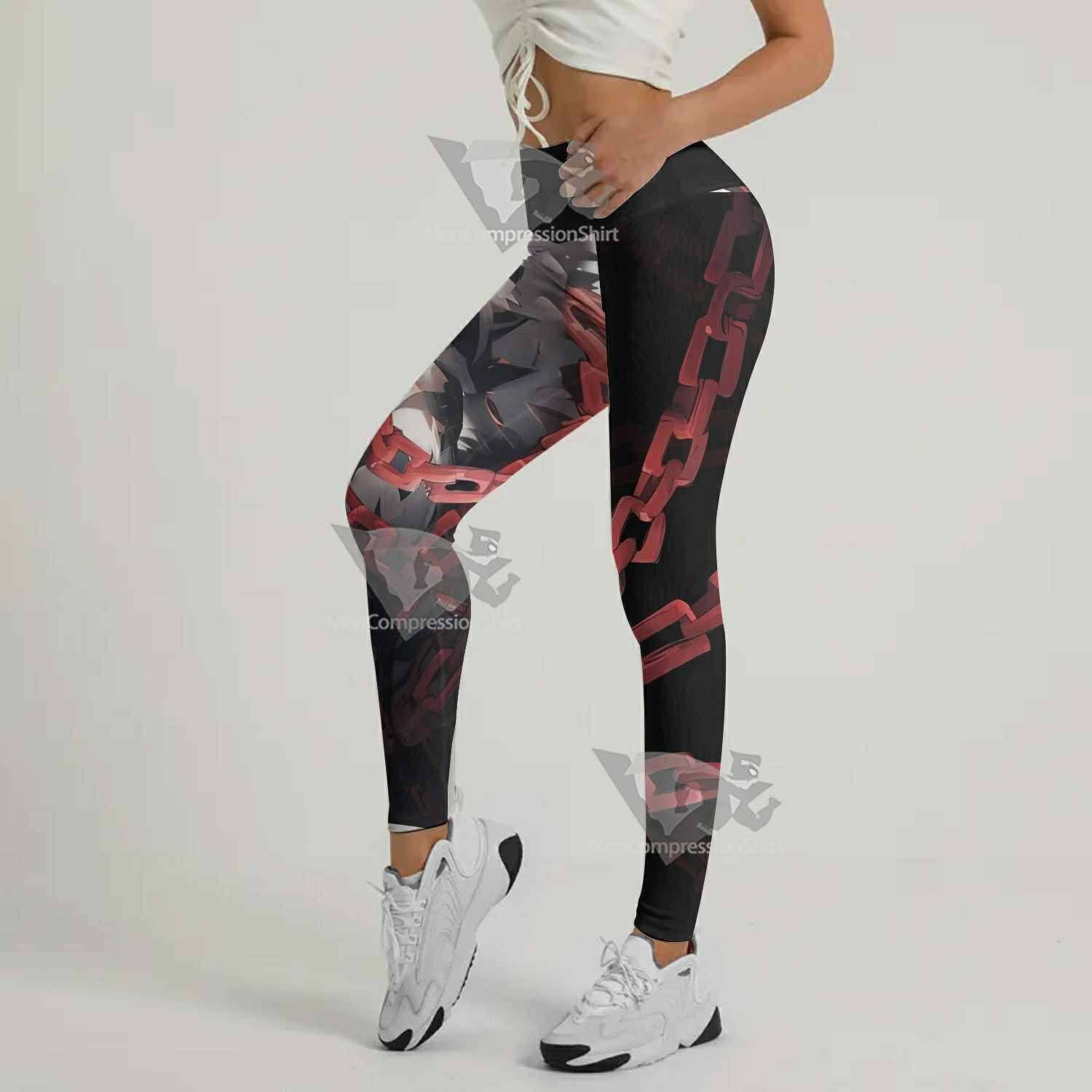 Warrior Panda Skull Leggings
