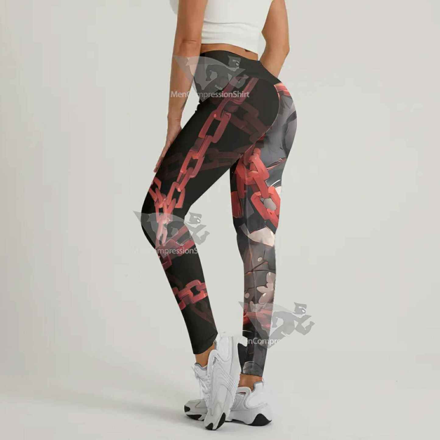 Warrior Panda Skull Leggings