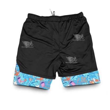 Water Type Aloha Compression Shorts