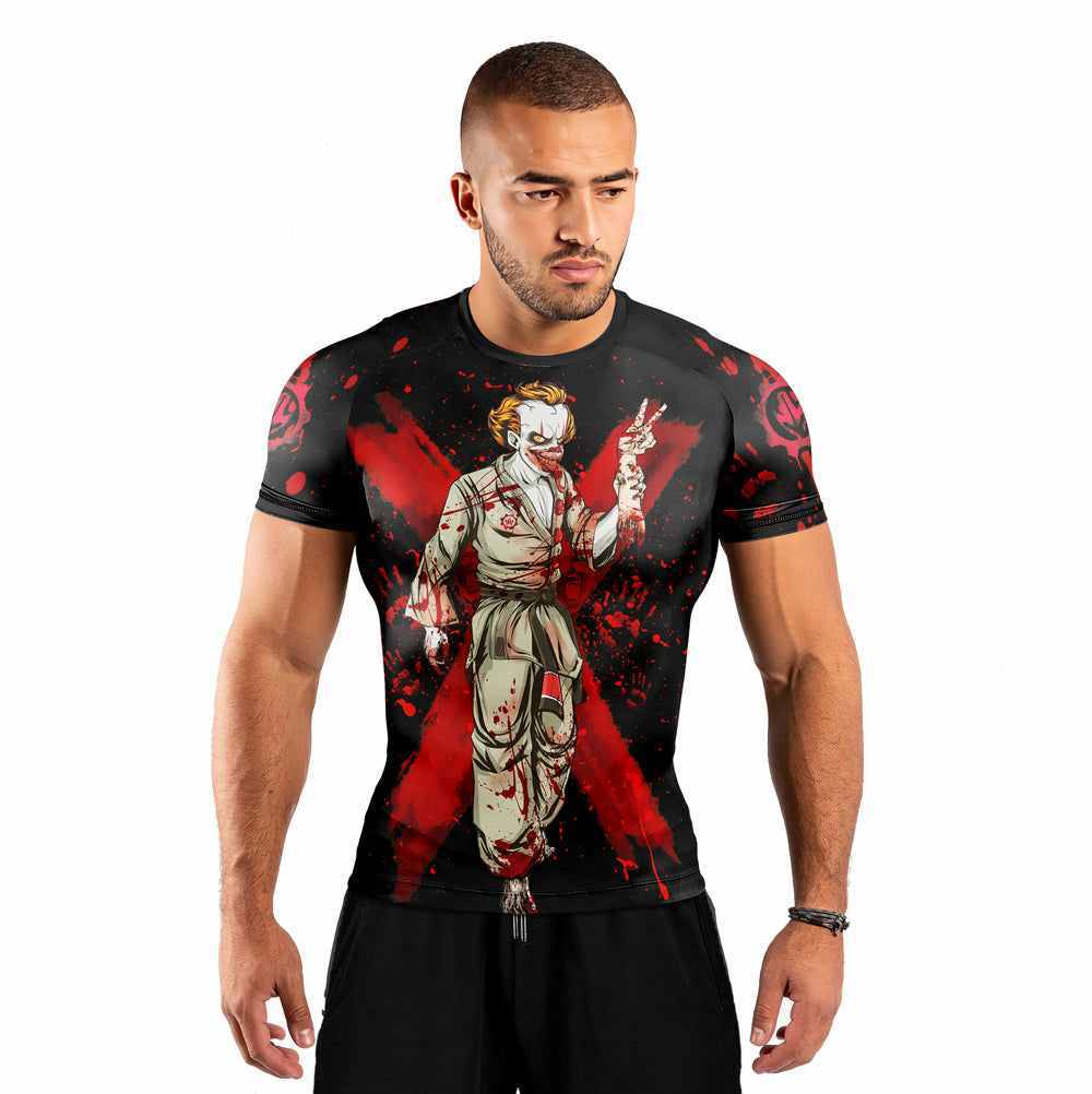 We All Go A Little Crazy Sometimes Mens Short Sleeve Rash Guard